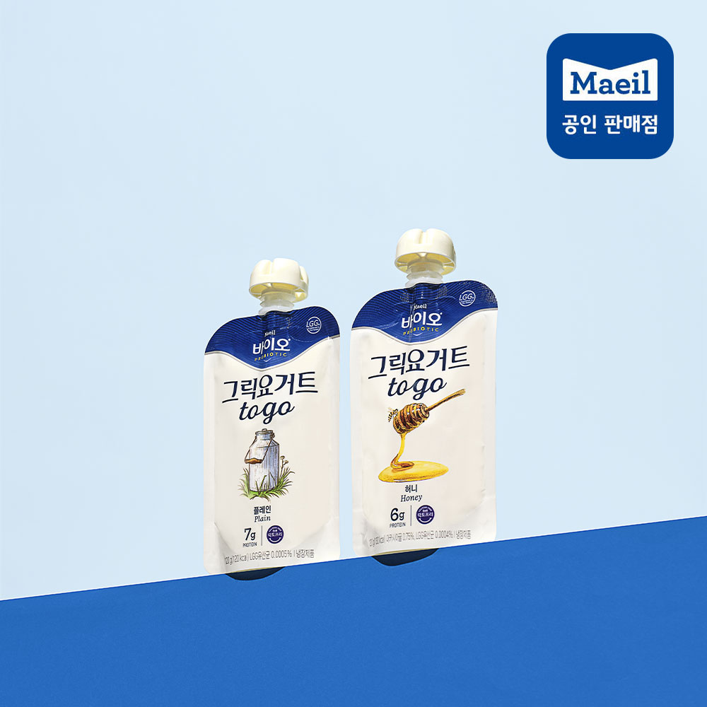 [매일유업] 바이오 그릭요거트 TO-GO 플레인/허니 120g 12팩