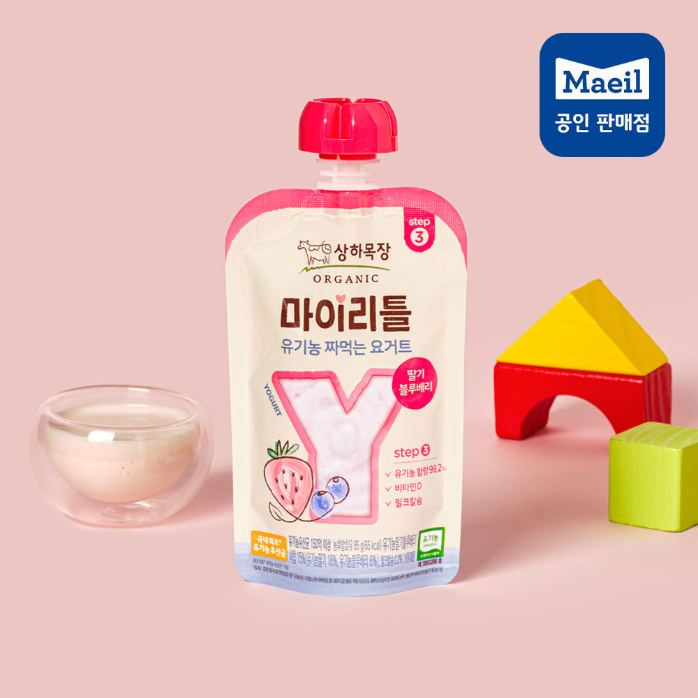 [매일유업] 상하목장 마이리틀 요거트 딸기블루베리/사과바나나/플레인 85G 12팩