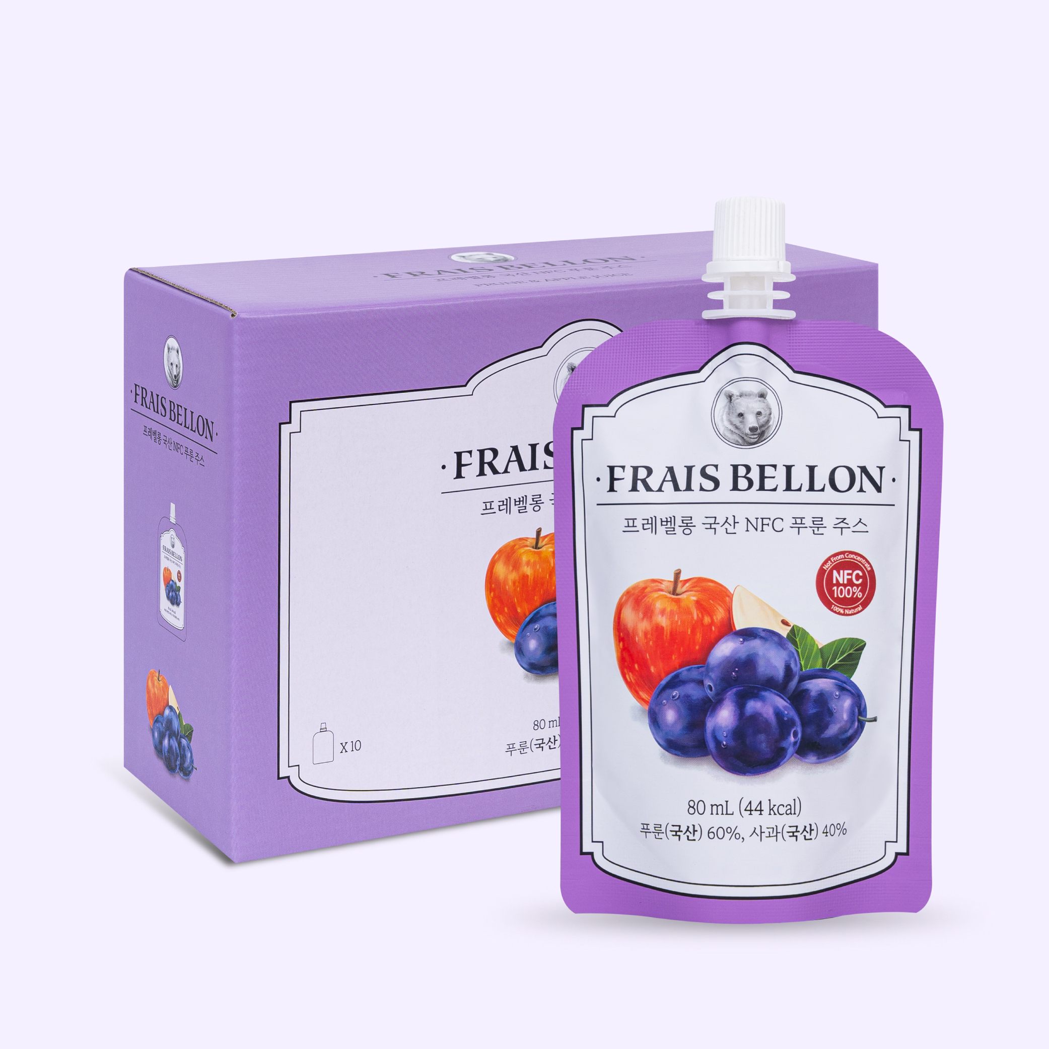 [프레벨롱] 국산 NFC 생푸룬주스 80ml x 20팩